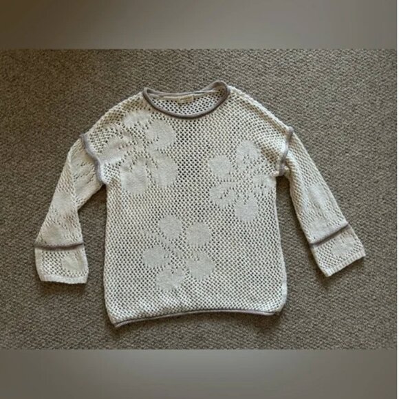 Free People hidden tropics knit long sleeve tunic sweater size M - Picture 5 of 8